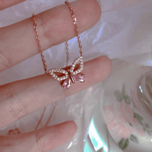 Dainty Sterling Silver Zirconia Butterfly Necklace - ArtGalleryZen