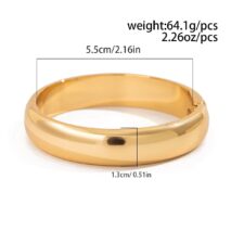Delicate Gold Silver Plated Glossy Bangle Bracelet - ArtGalleryZen