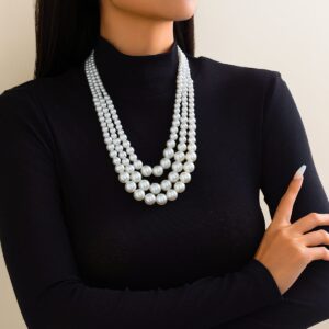 Delicate Layered Pearl Chain Necklace - ArtGalleryZen