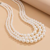 Delicate Layered Pearl Chain Necklace - ArtGalleryZen