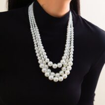 Delicate Layered Pearl Chain Necklace - ArtGalleryZen