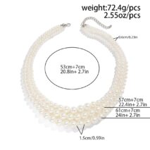Delicate Layered Pearl Chain Necklace - ArtGalleryZen