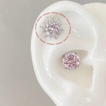 Delicate Pink CZ Rose Snowflake Stud Earrings Set - ArtGalleryZen