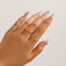 Elegant 2Pcs Duo Bowknot Ring Set - ArtGalleryZen
