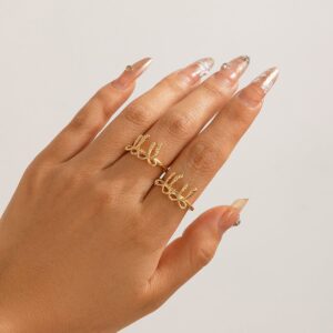 Elegant 2Pcs Duo Bowknot Ring Set - ArtGalleryZen