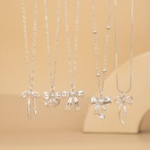 Elegant 5pcs Bowknot Charm Saturn Chain Necklace Set - ArtGalleryZen