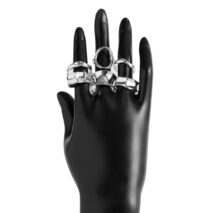 Elegant 6Pcs Geometric Patterns Ring Set - ArtGalleryZen