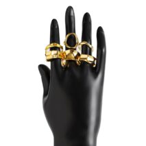 Elegant 6Pcs Geometric Patterns Ring Set - ArtGalleryZen