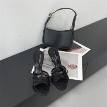 Elegant Bowknot Mesh Round Head Thin Heel Sandals - ArtGalleryZen