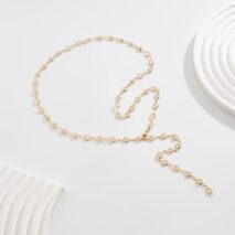Elegant Crystal Long Chain Y Necklace - ArtGalleryZen