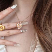 Elegant CZ Inlaid Braided Heart Necklace - ArtGalleryZen