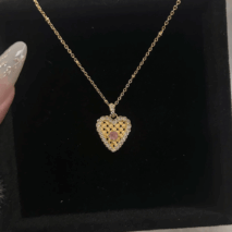 Elegant CZ Inlaid Braided Heart Necklace - ArtGalleryZen