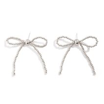 Elegant Gold Silver Plated Bowknot Earrings - ArtGalleryZen
