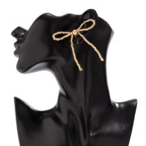 Elegant Gold Silver Plated Bowknot Earrings - ArtGalleryZen