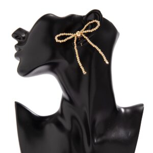 Elegant Gold Silver Plated Bowknot Earrings - ArtGalleryZen