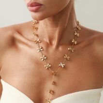 Elegant Gold Silver Plated Bowknot Y Necklace - ArtGalleryZen
