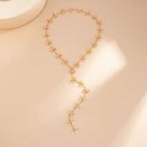 Elegant Gold Silver Plated Bowknot Y Necklace - ArtGalleryZen