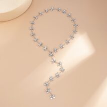 Elegant Gold Silver Plated Bowknot Y Necklace - ArtGalleryZen