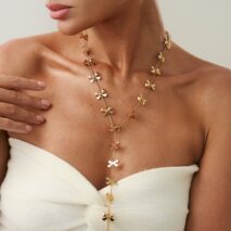 Elegant Gold Silver Plated Bowknot Y Necklace - ArtGalleryZen