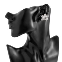 Elegant Gold Silver Tone Flower Ear Cuff Earring - ArtGalleryZen