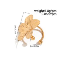 Elegant Gold Silver Tone Flower Ear Cuff Earring - ArtGalleryZen