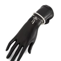 Elegant Layered Bowknot Pendant Pearl Chain Bracelet - ArtGalleryZen