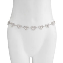 Elegant Layered Hollow Heart Pearl Waist Chain - ArtGalleryZen