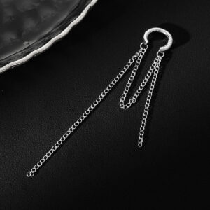 Elegant Long Chain Tassel Ear Cuff Earring - ArtGalleryZen