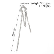 Elegant Long Chain Tassel Ear Cuff Earring - ArtGalleryZen