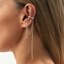 Elegant Long Chain Tassel Ear Cuff Earring - ArtGalleryZen