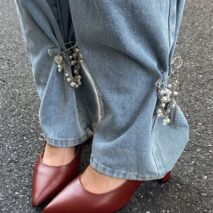 Elegant Pearl Heart Tassel Trouser Pin - ArtGalleryZen