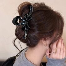 Elegant Ribbon Bowknot Hair Claw Clip - ArtGalleryZen