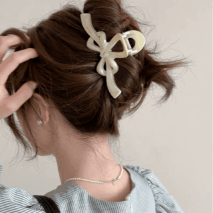 Elegant Ribbon Bowknot Hair Claw Clip - ArtGalleryZen