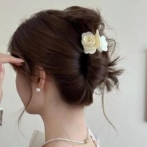 Elegant Rose Flower Hair Claw - ArtGalleryZen