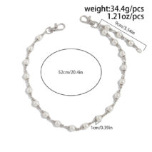 Elegant Silver Plated Pearl Trouser Chain - ArtGalleryZen