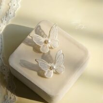 Embroidery Lace Butterfly Earrings - ArtGalleryZen