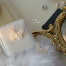Embroidery Lace Butterfly Earrings - ArtGalleryZen