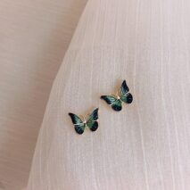 Enamel Butterfly Earrings - ArtGalleryZen