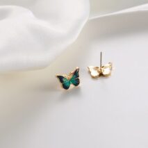 Enamel Butterfly Earrings - ArtGalleryZen