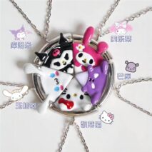 Enamel Magnetic Sanrio Family Matching Necklace - ArtGalleryZen