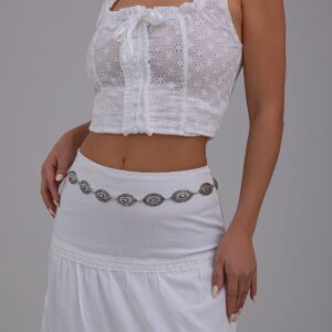 Ethnic Style Carved Oval Waist Chain - ArtGalleryZen