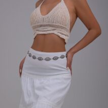 Ethnic Style Carved Oval Waist Chain - ArtGalleryZen
