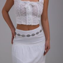 Ethnic Style Carved Oval Waist Chain - ArtGalleryZen