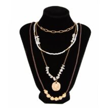 Ethnic Style Layered Pleated Round Disk Pendant Turquoise Seed Beaded Necklace Set - ArtGalleryZen