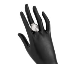 Exaggerated Chunky Gold Silver Tone Glossy Ring - ArtGalleryZen