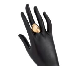Exaggerated Chunky Gold Silver Tone Glossy Ring - ArtGalleryZen