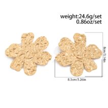 Exaggerated Gold Silver Plated Flower Earrings - ArtGalleryZen