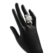 Exaggerated Pearl Inlaid Knuckle Ring - ArtGalleryZen