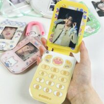 Foldable Phone Shaped Photocard Holder Keychain - PVC Card Case - ArtGalleryZen