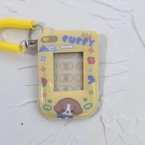 Foldable Phone Shaped Photocard Holder Keychain - PVC Card Case - ArtGalleryZen